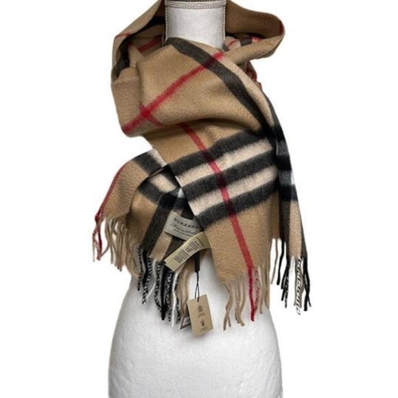 Burberry Women's Giant Check Cashmere Scarf` - Picture 2 of 7